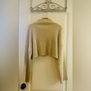 Olivasceous pull-over cropped Sweater - M